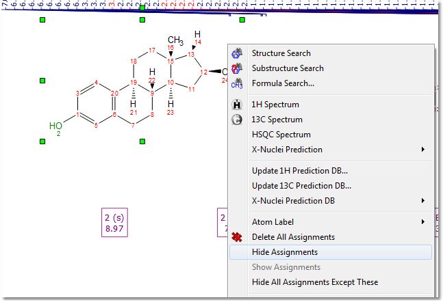 molecule context menu