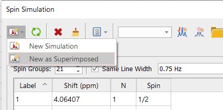 Spin simulation superimposed