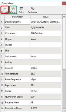 Parameter Table