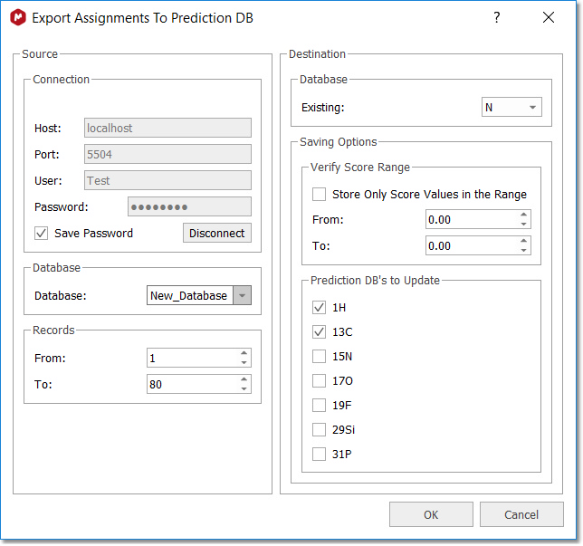 import assignments into the prediction DB