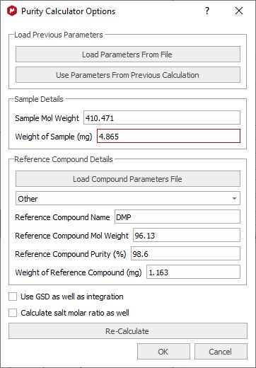 Purity Calculator