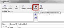 hide no protonated assignments